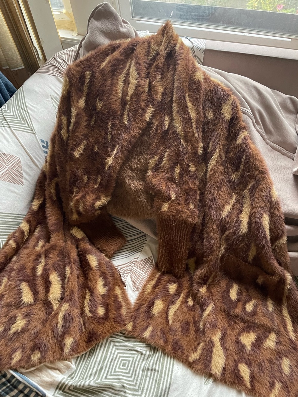 SAACHI Leopard Knit Wrap Cardigan